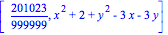 [201023/999999, x^2+2+y^2-3*x-3*y]